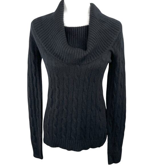 C by Bloomingdale´s Black Cowl Neck 100% Cashmere...